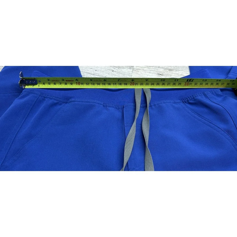 FIGS Axim Scrub‎ Pants XS Blue Technical Collection Cargo Drawstring T2001